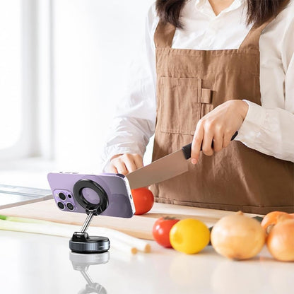 360° Döner Başlıklı Vakumlu Emişli Manyetik Telefon Tutucu