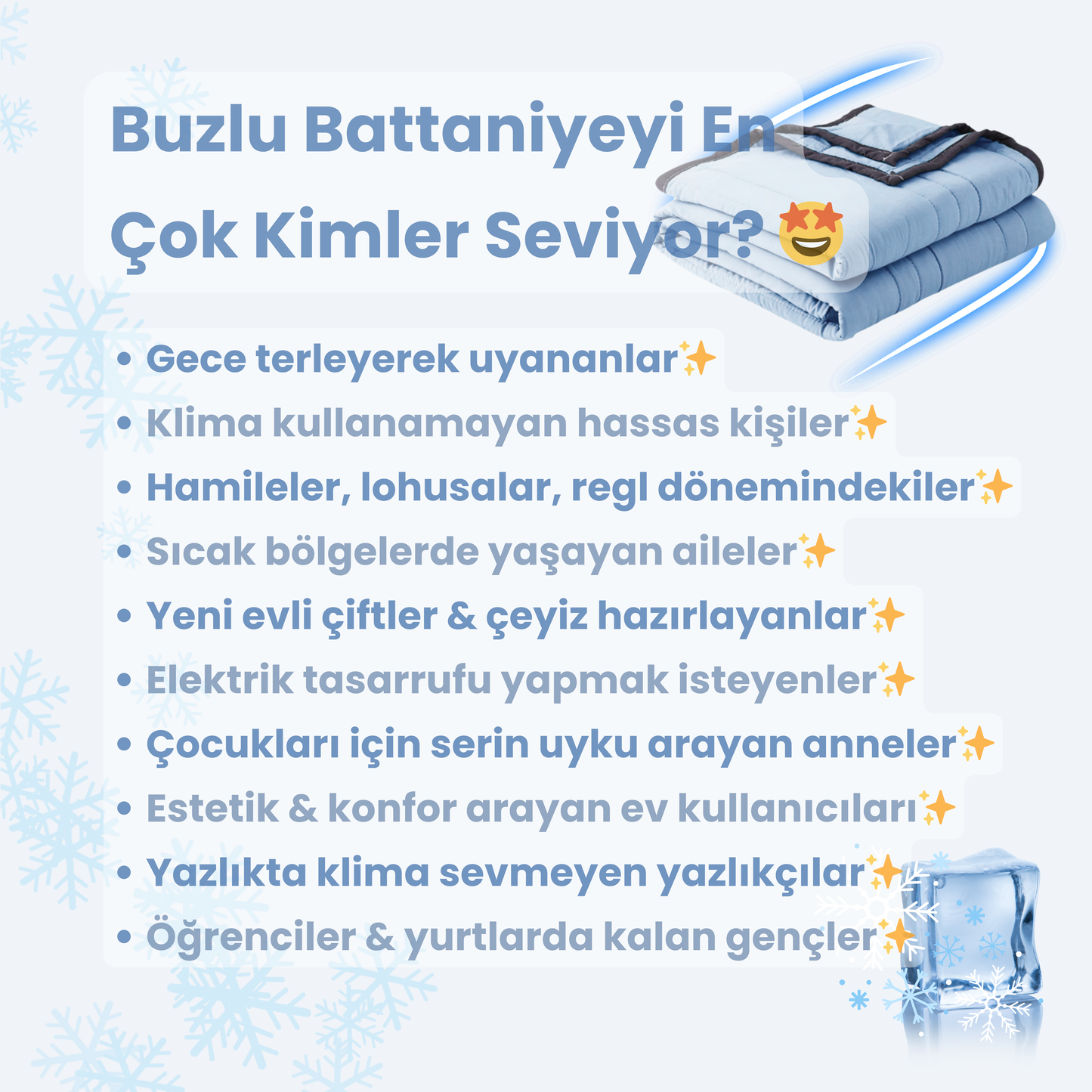 Sessiz Serinlik™ Buzlu Battaniye